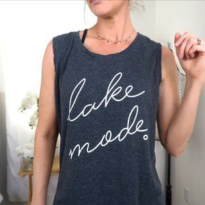 Lake Mode Vacation Beach Tank Charcoal Grey L